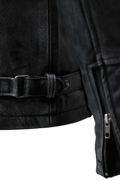 Archer Men’s Real Leather Jacket Black Distressed Men Jacket