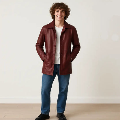 Maroon-coat-model-front-view-image-virtual-try 