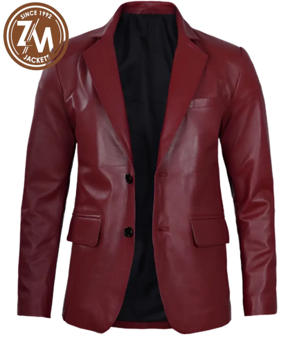 blazer_Maroon_Real_sheep_Leather