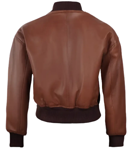Havana_Crop_Brown_Sheep_Leather_Bomber_Jacket_Back_view